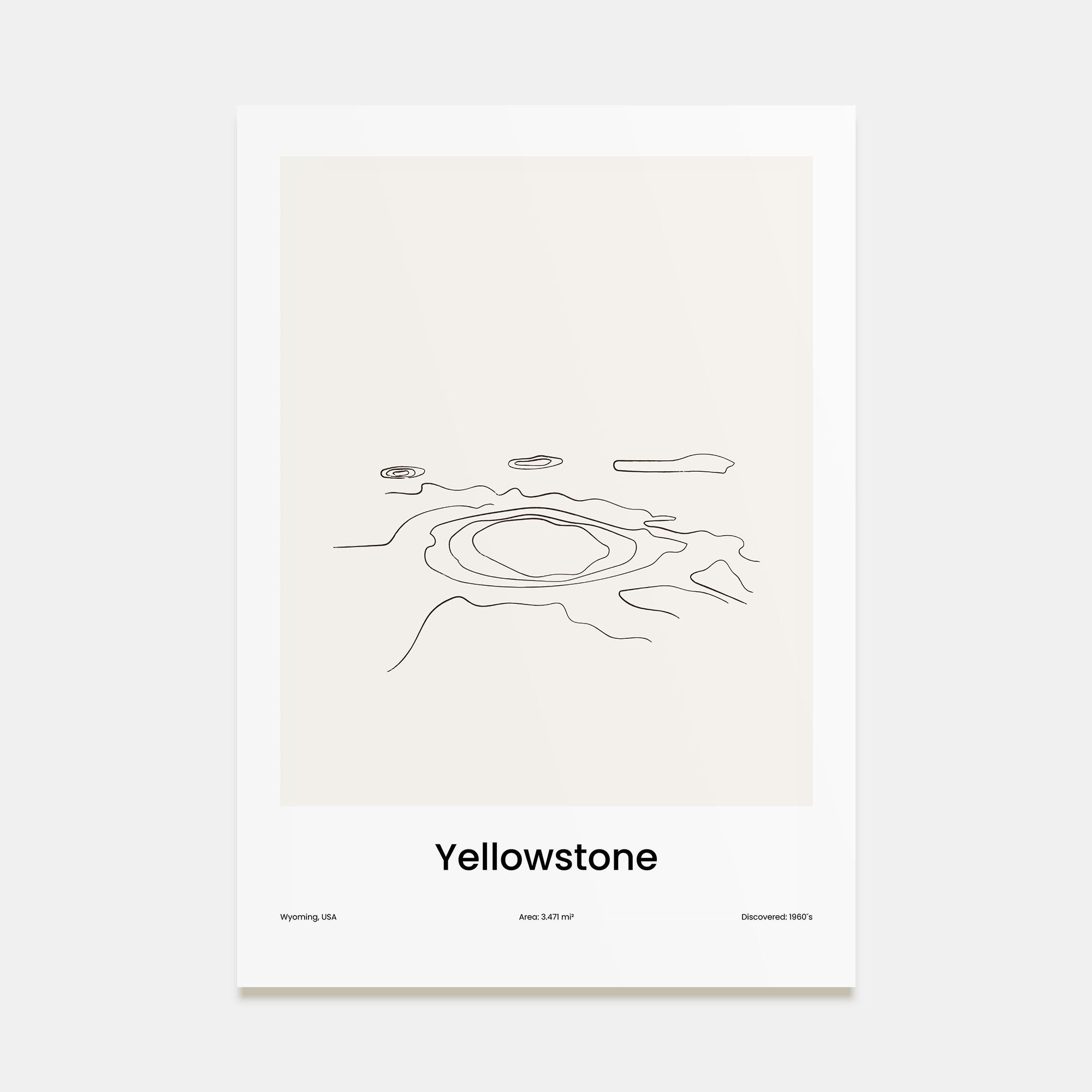 Yellowstone National Park Drawn Poster