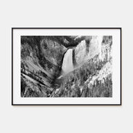 Yellowstone National Park Landscape B&W Poster