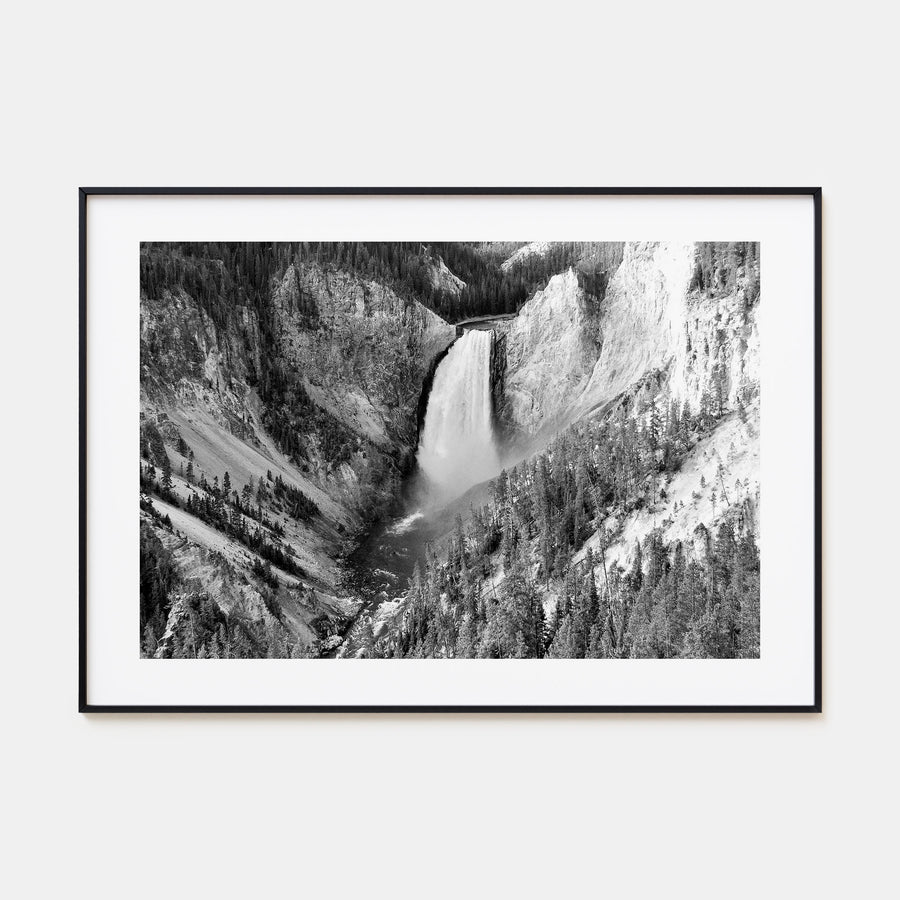 Yellowstone National Park Landscape B&W Poster