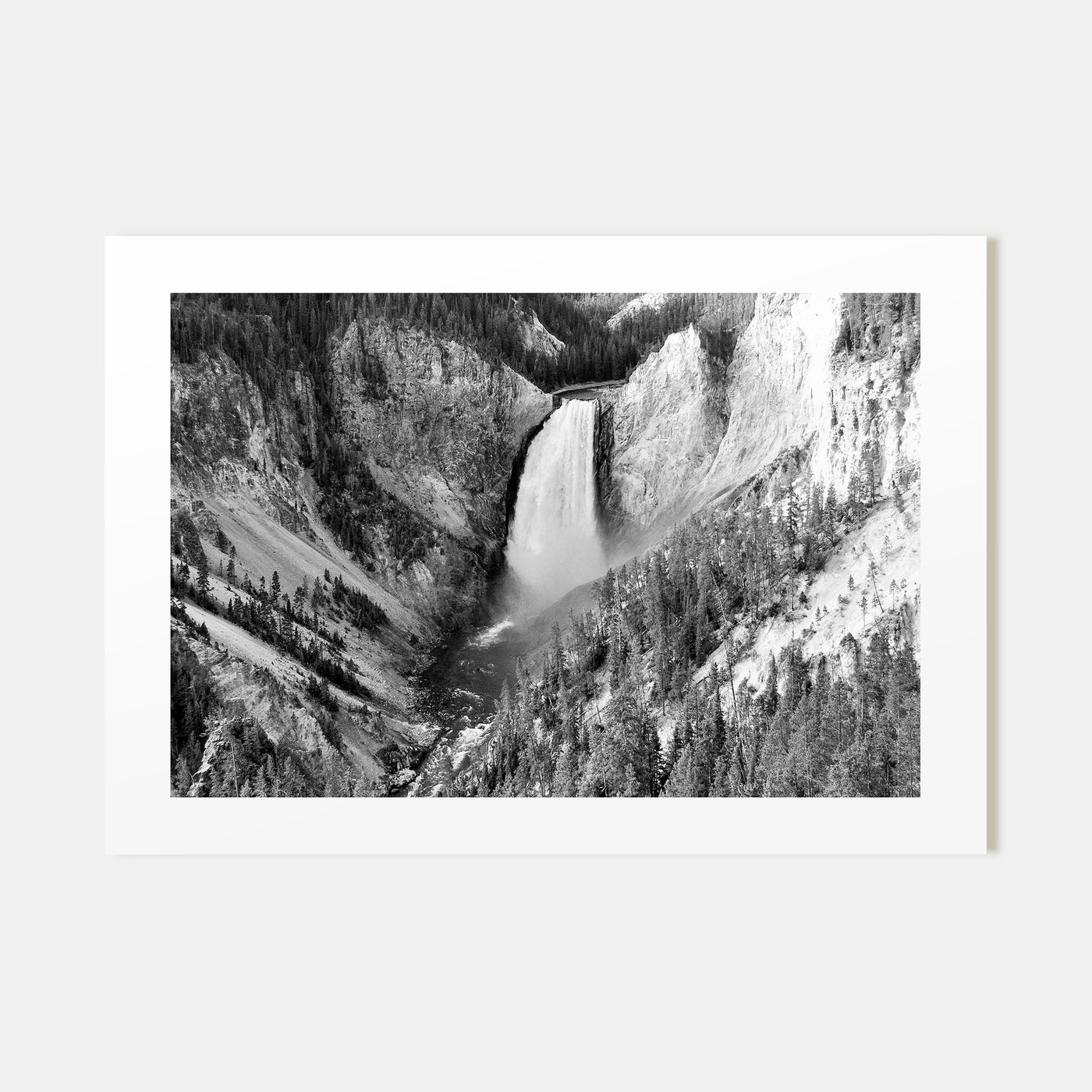 Yellowstone National Park Landscape B&W Poster