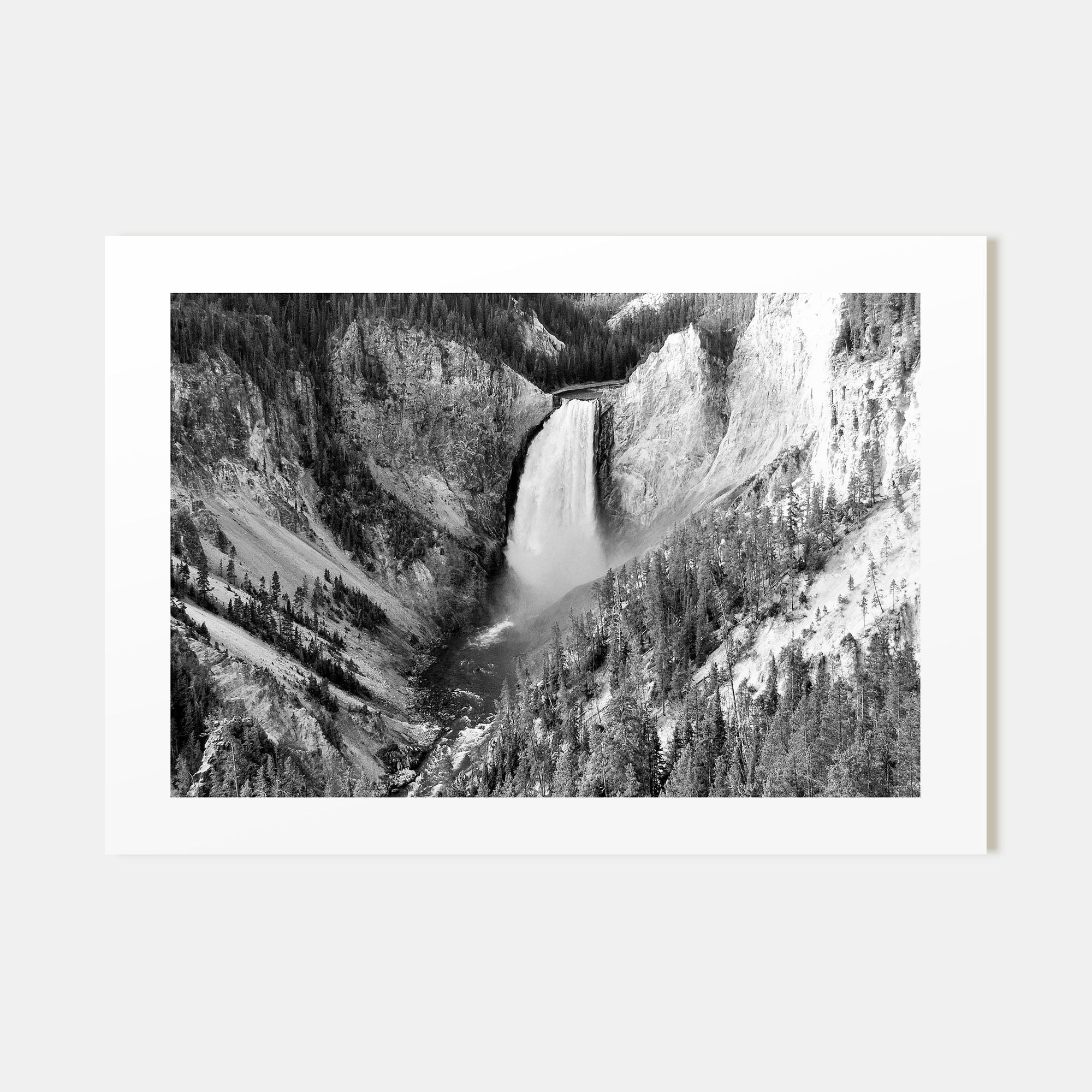 Yellowstone National Park Landscape B&W Poster