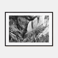Yellowstone National Park Landscape B&W Poster