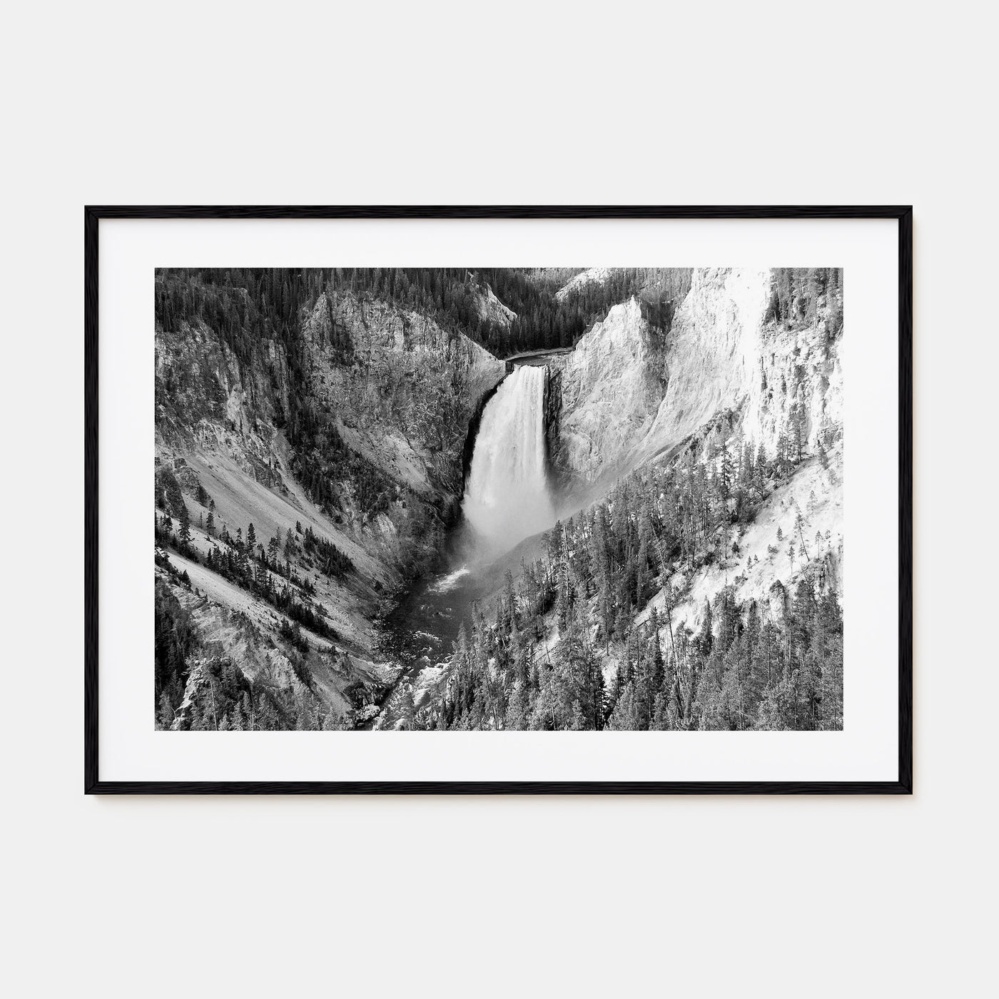 Yellowstone National Park Landscape B&W Poster