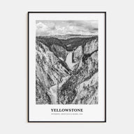 Yellowstone National Park Portrait B&W Poster