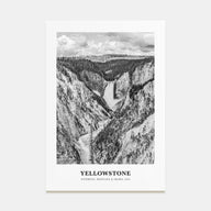 Yellowstone National Park Portrait B&W Poster