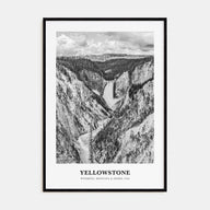 Yellowstone National Park Portrait B&W Poster