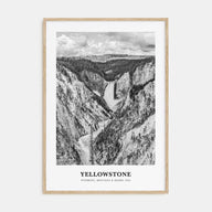 Yellowstone National Park Portrait B&W Poster