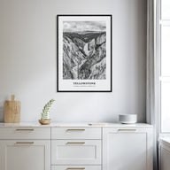 Yellowstone National Park Portrait B&W Poster
