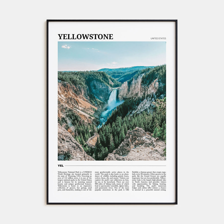 Yellowstone National Park Travel Color No 1 Poster