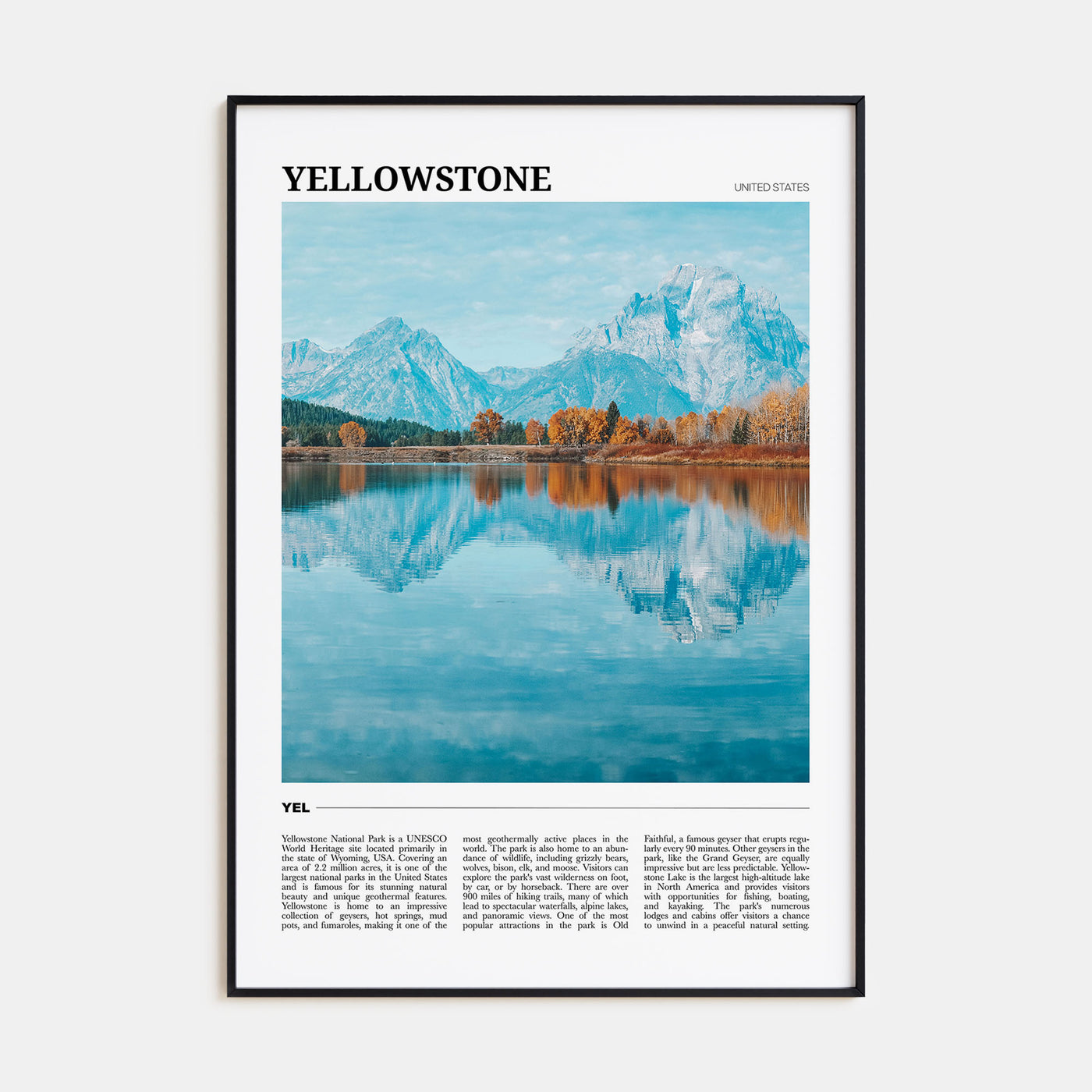 Yellowstone National Park Travel Color No 2 Poster