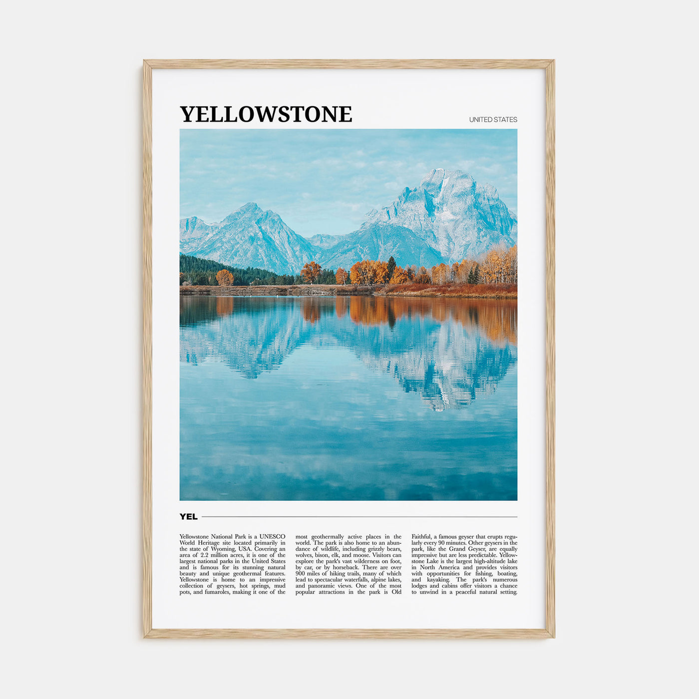 Yellowstone National Park Travel Color No 2 Poster