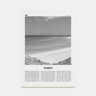 Yemen Travel B&W Poster