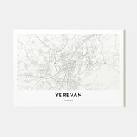 Yerevan Map Landscape Poster