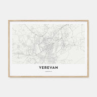 Yerevan Map Landscape Poster