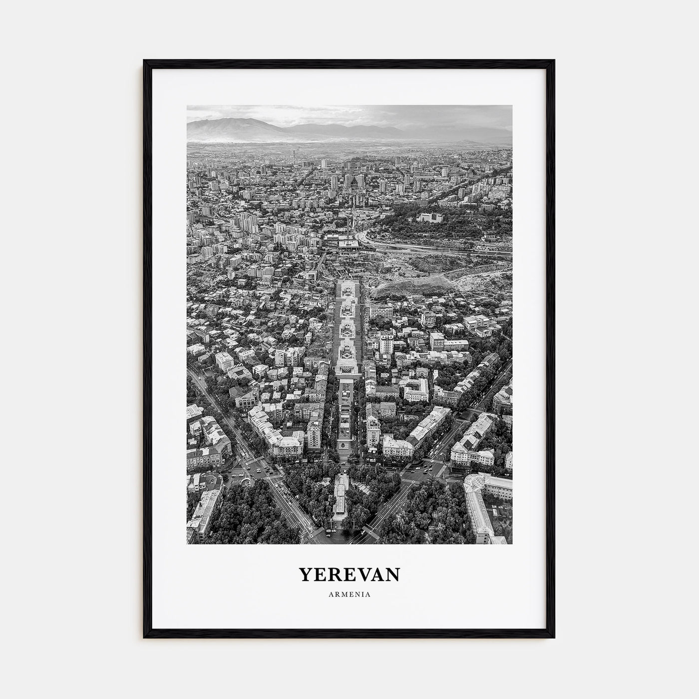 Yerevan Portrait B&W Poster