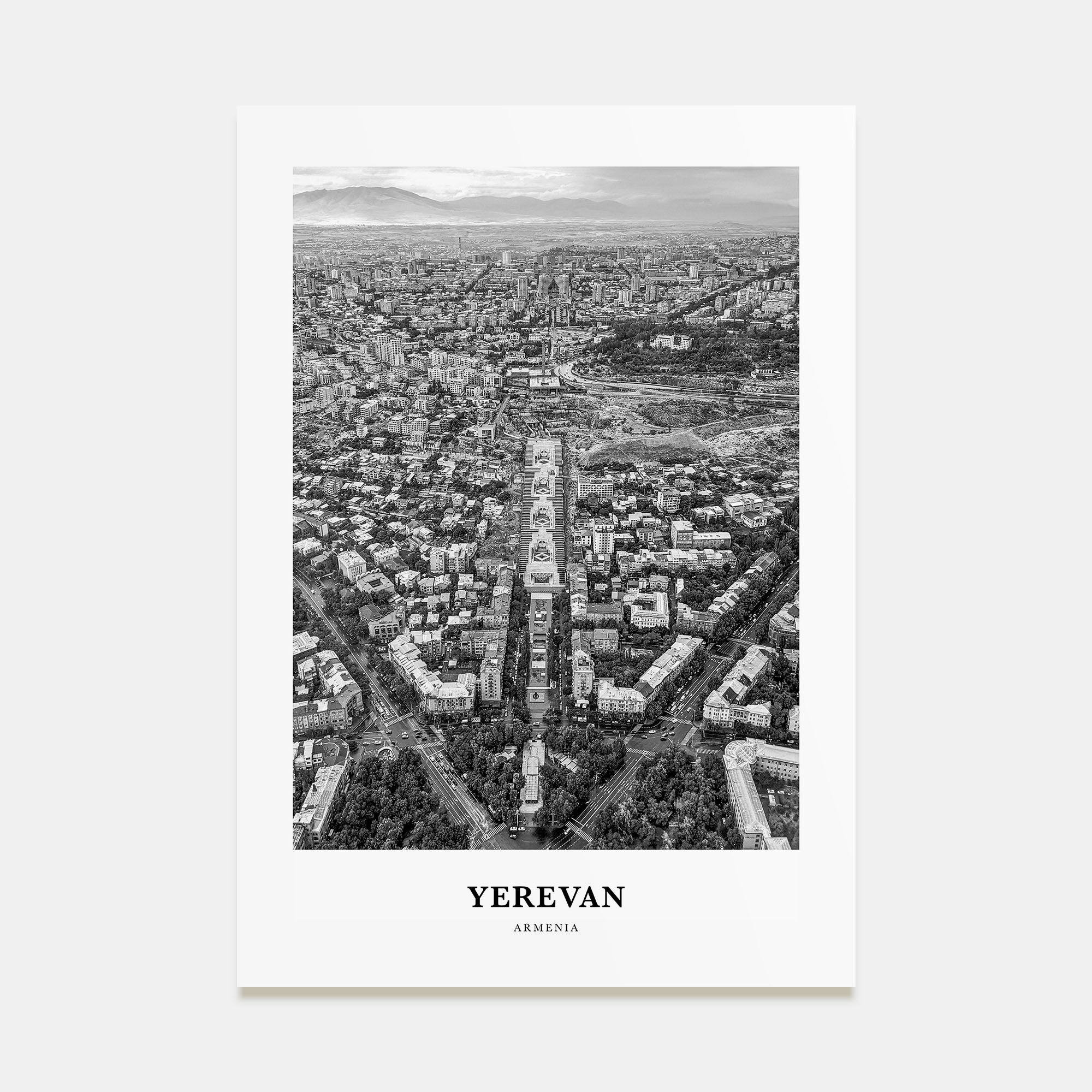 Yerevan Portrait B&W Poster