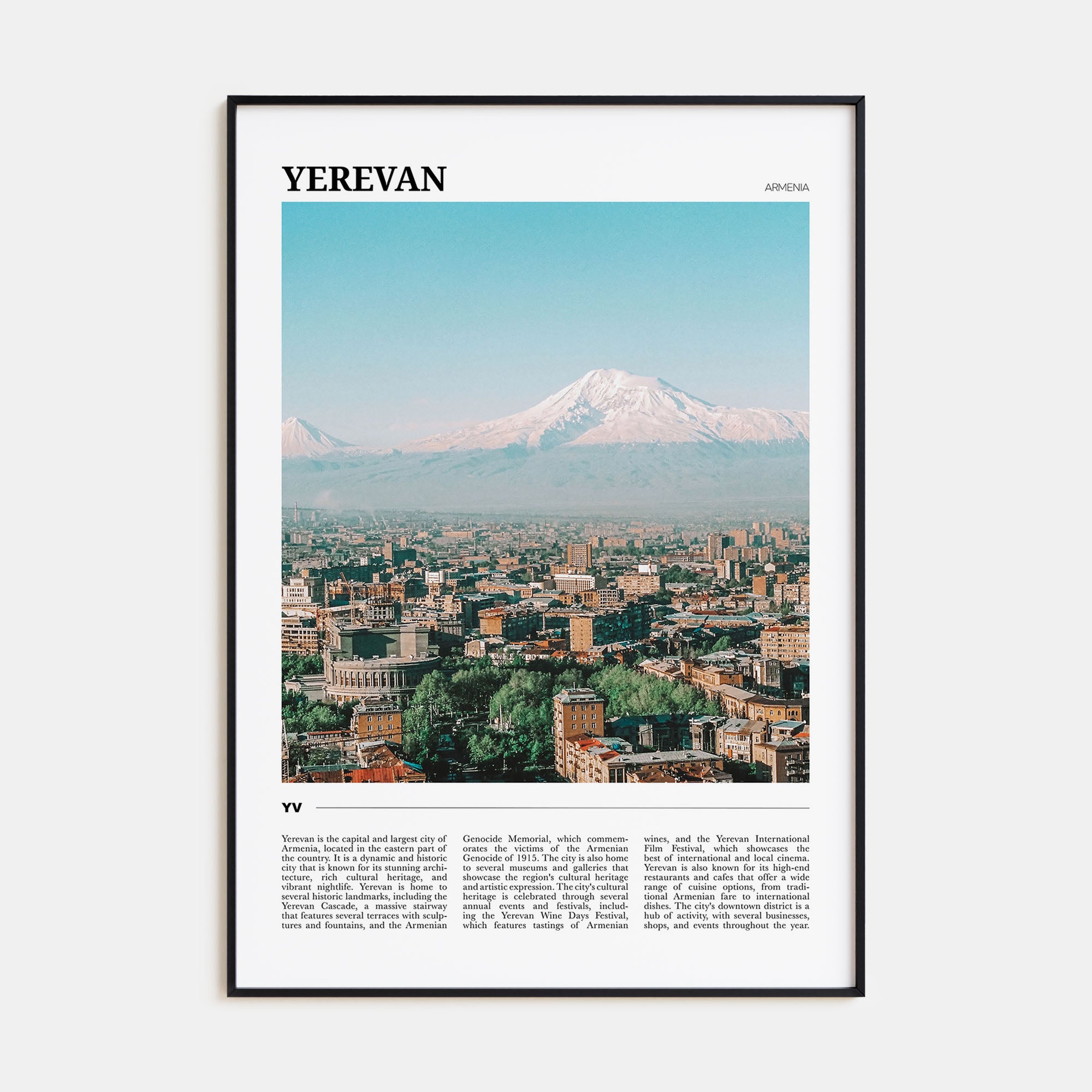 Yerevan Travel Color Poster