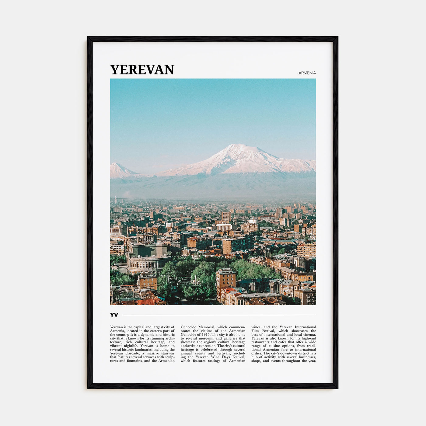 Yerevan Travel Color Poster