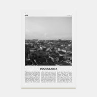 Yogyakarta Travel B&W Poster