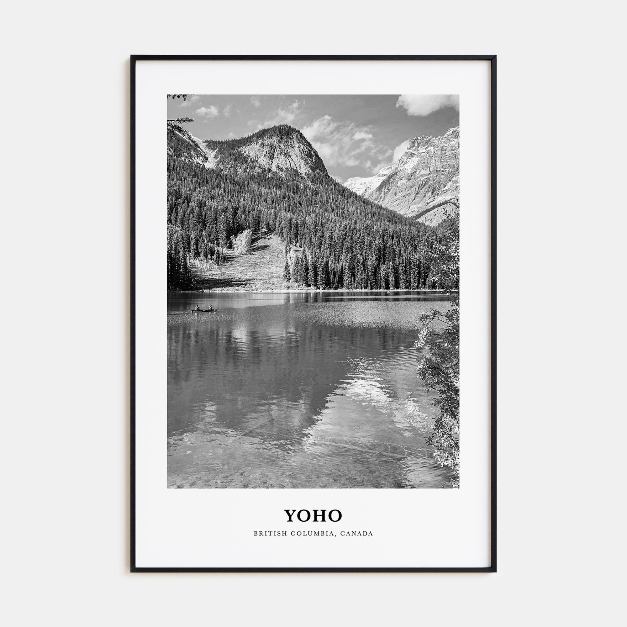 Yoho National Park Portrait B&W Poster
