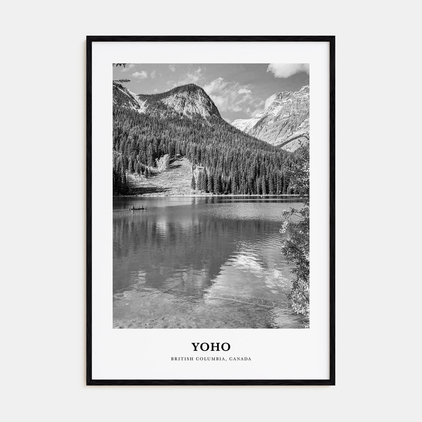 Yoho National Park Portrait B&W Poster