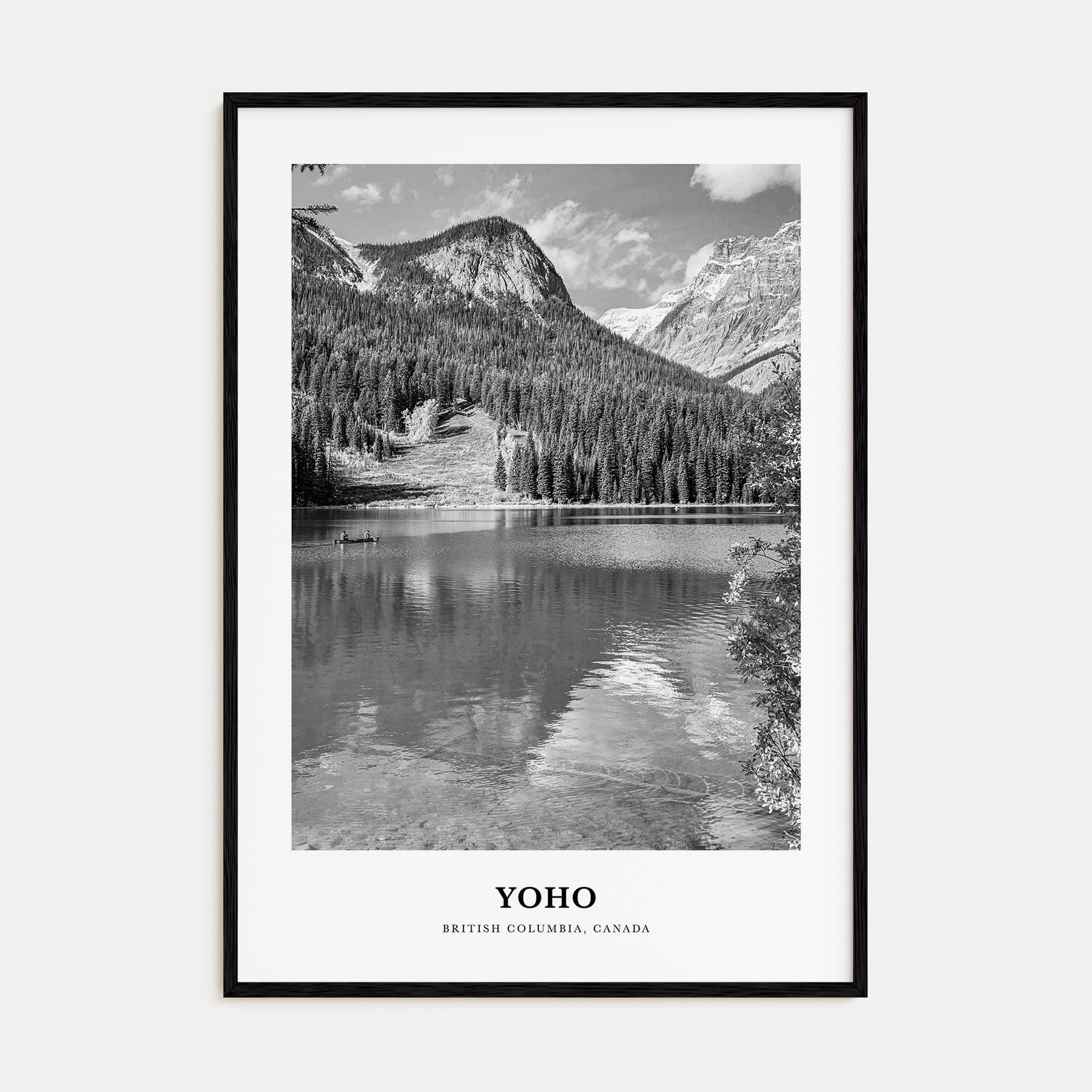 Yoho National Park Portrait B&W Poster