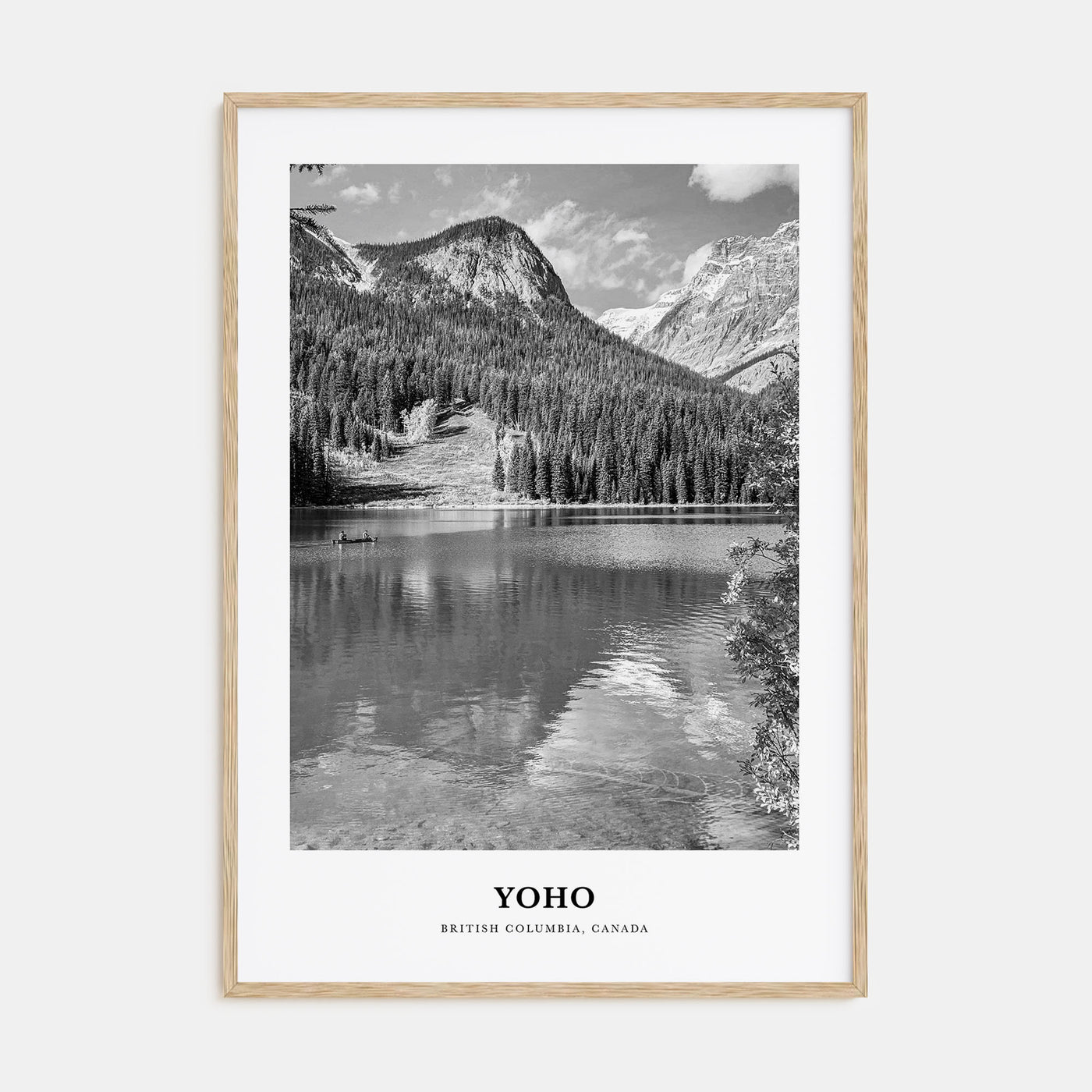 Yoho National Park Portrait B&W Poster