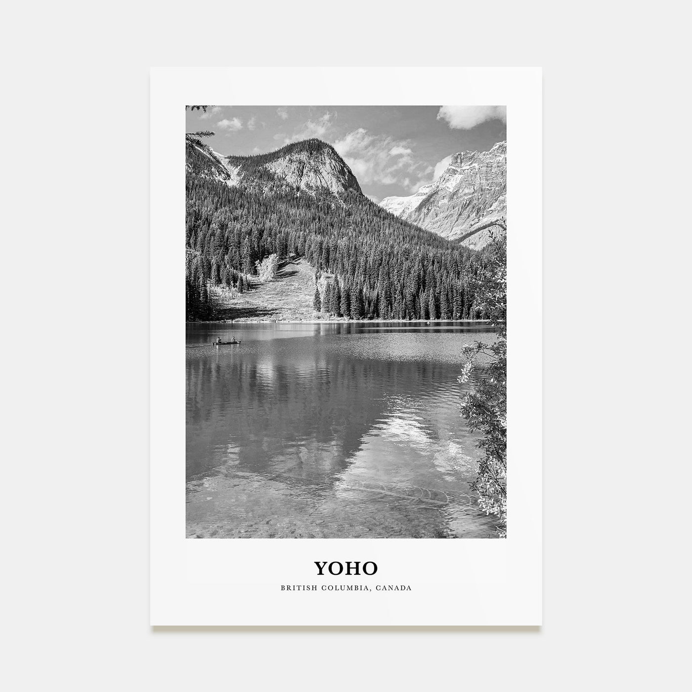 Yoho National Park Portrait B&W Poster