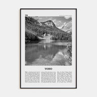 Yoho National Park Travel B&W Poster