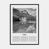 Yoho National Park Travel B&W Poster