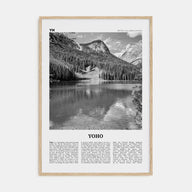 Yoho National Park Travel B&W Poster
