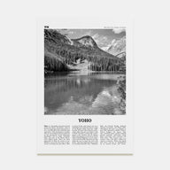 Yoho National Park Travel B&W Poster