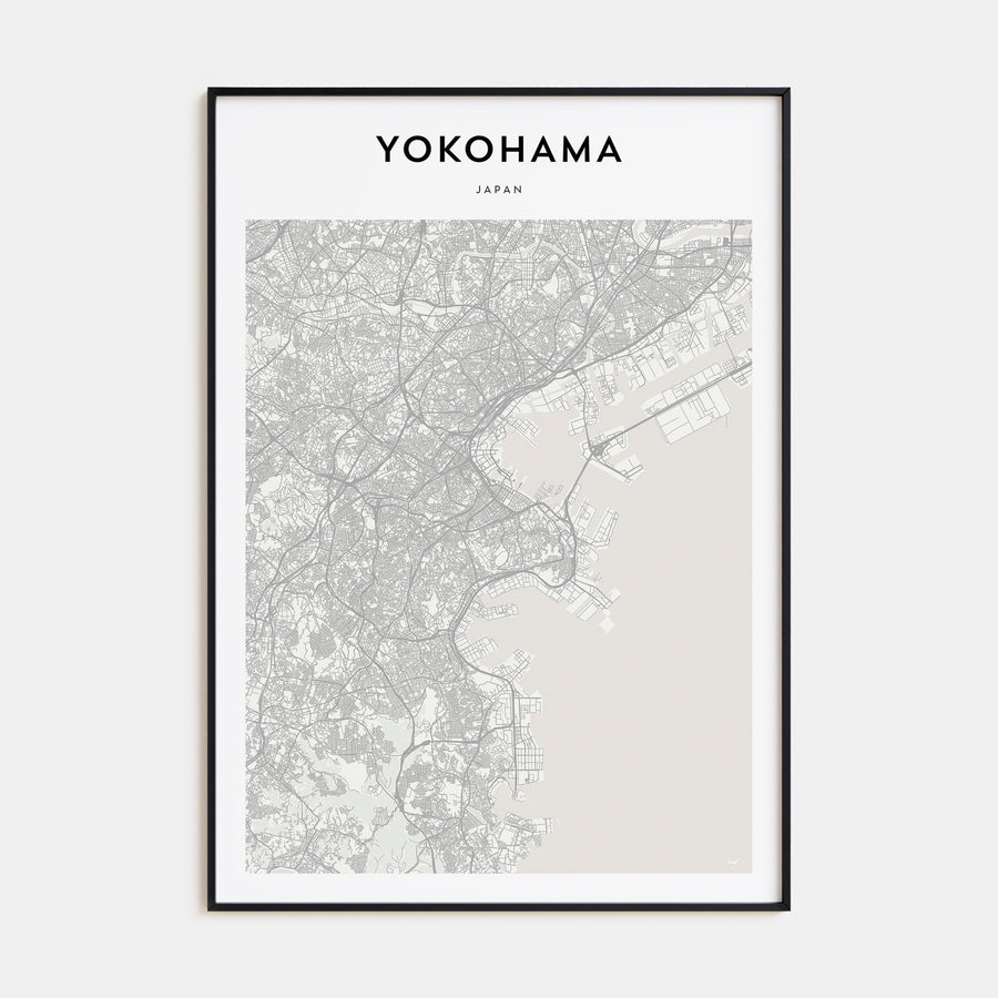 Yokohama Map Portrait Poster