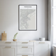 Yokohama Map Portrait Poster