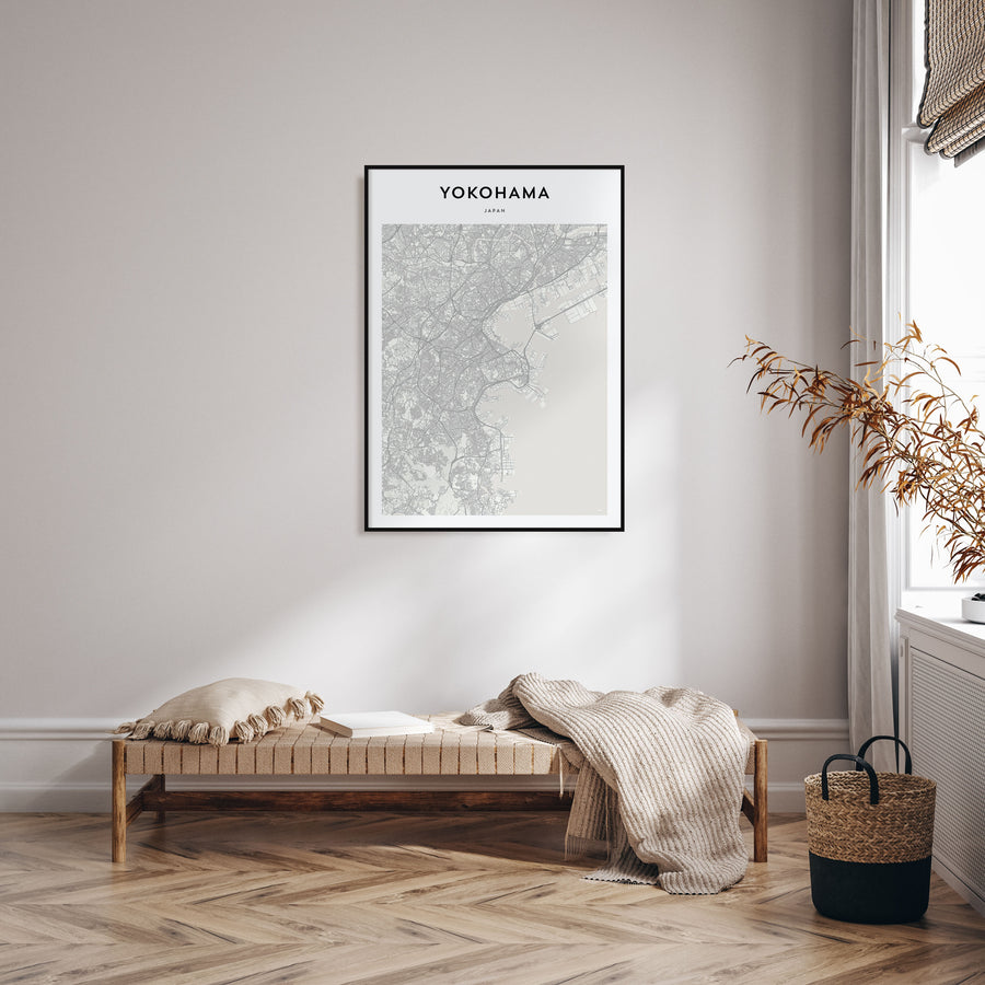 Yokohama Map Portrait Poster