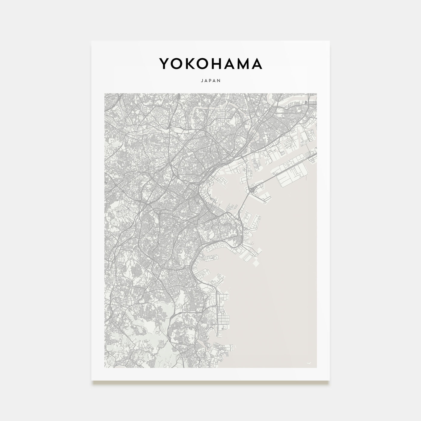 Yokohama Map Portrait Poster