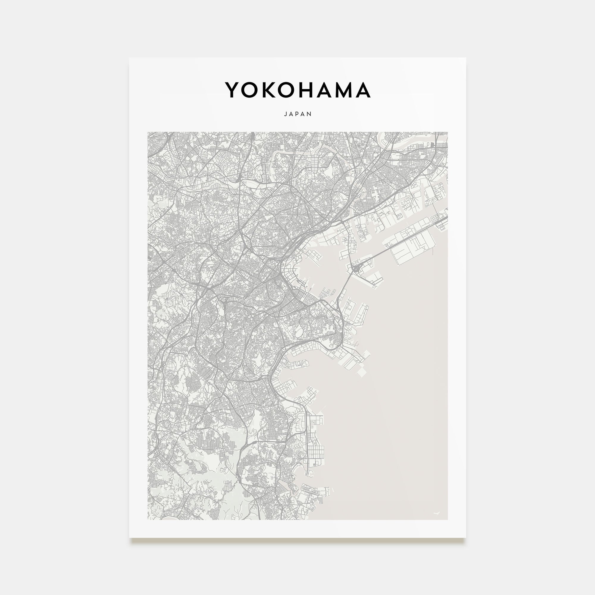 Yokohama Map Portrait Poster