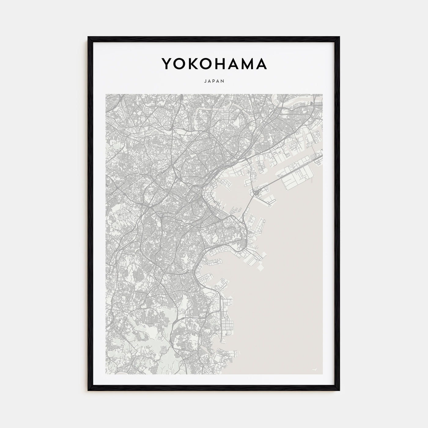 Yokohama Map Portrait Poster