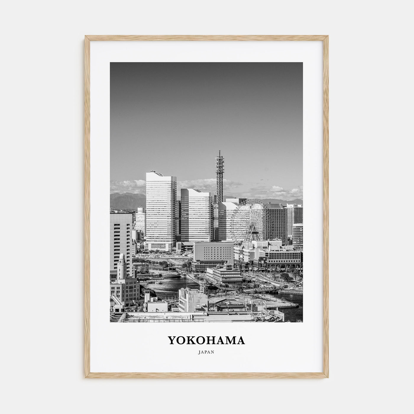 Yokohama Portrait B&W Poster