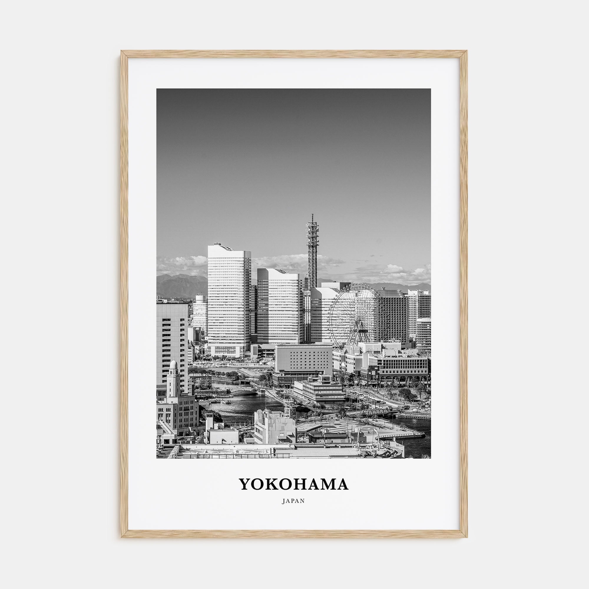 Yokohama Portrait B&W Poster