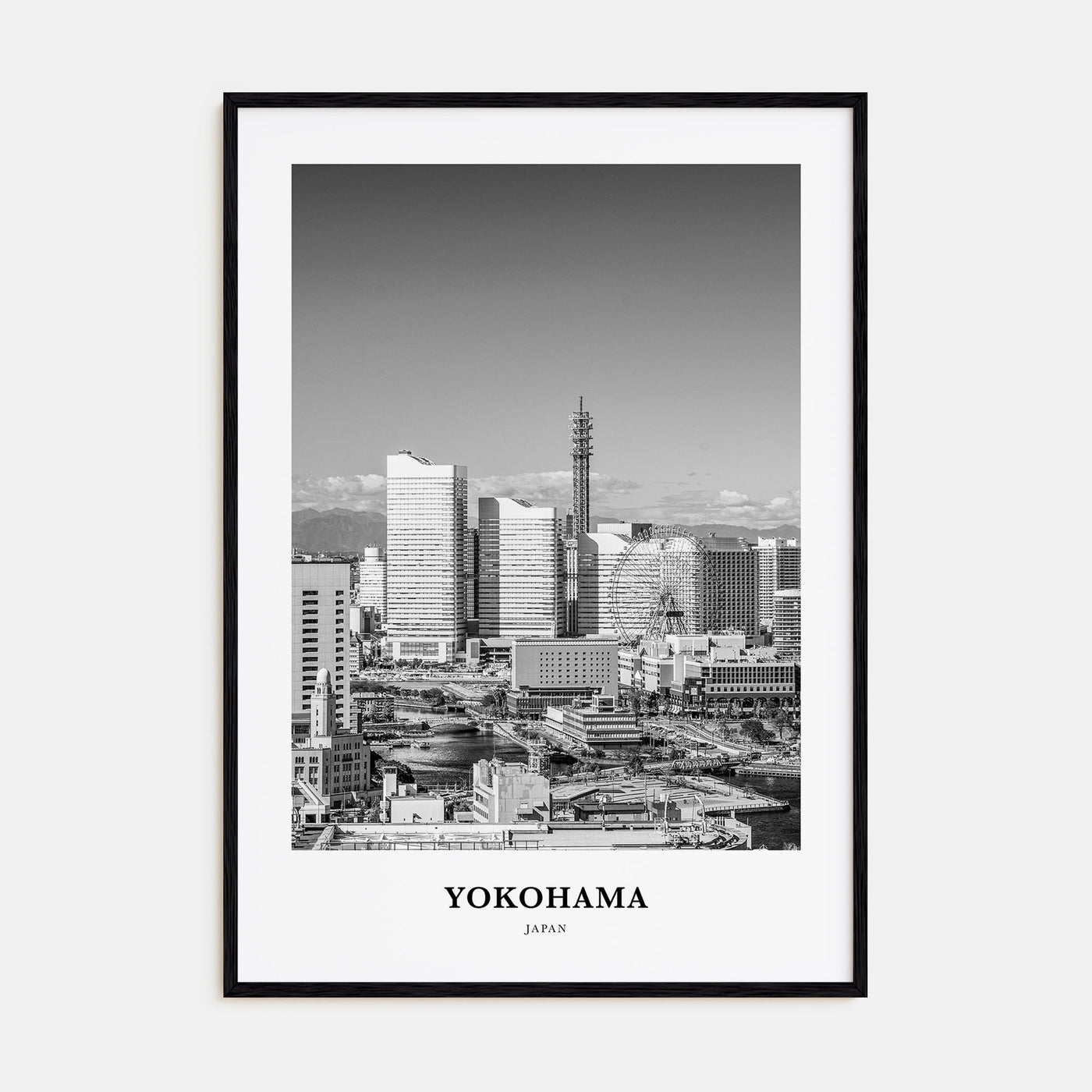 Yokohama Portrait B&W Poster