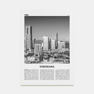 Yokohama Travel B&W Poster