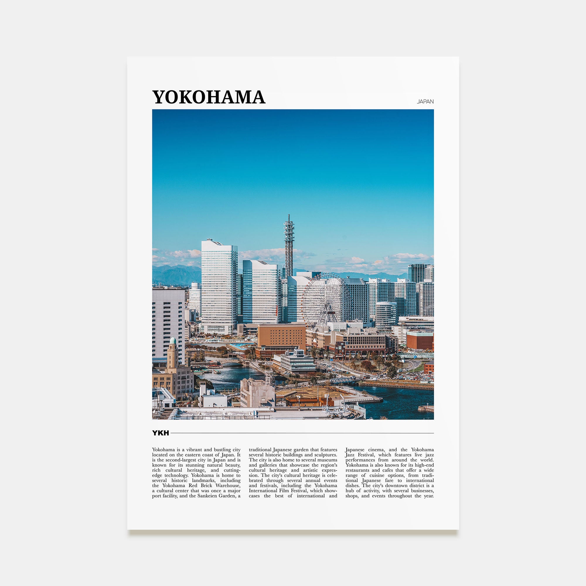 Yokohama Travel Color Poster