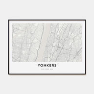 Yonkers Map Landscape Poster