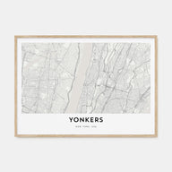 Yonkers Map Landscape Poster