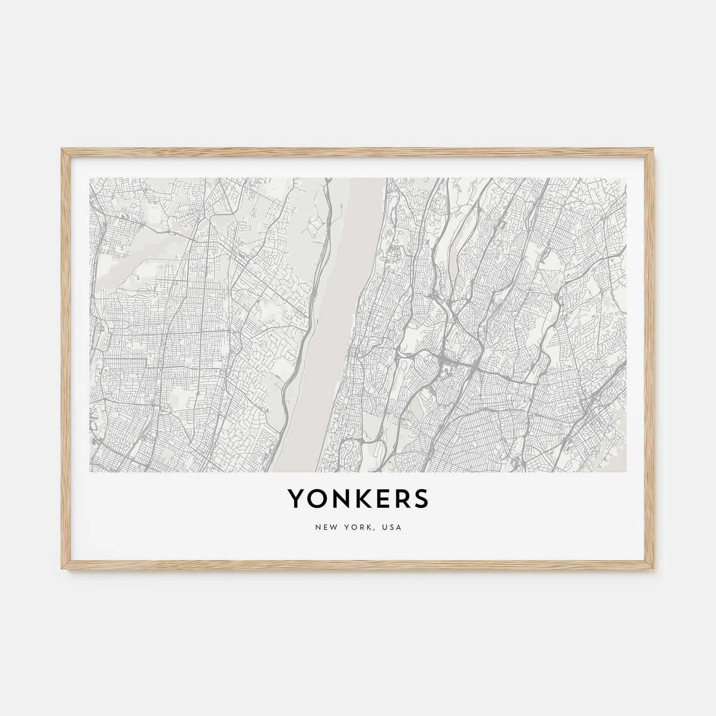 Yonkers Map Landscape Poster