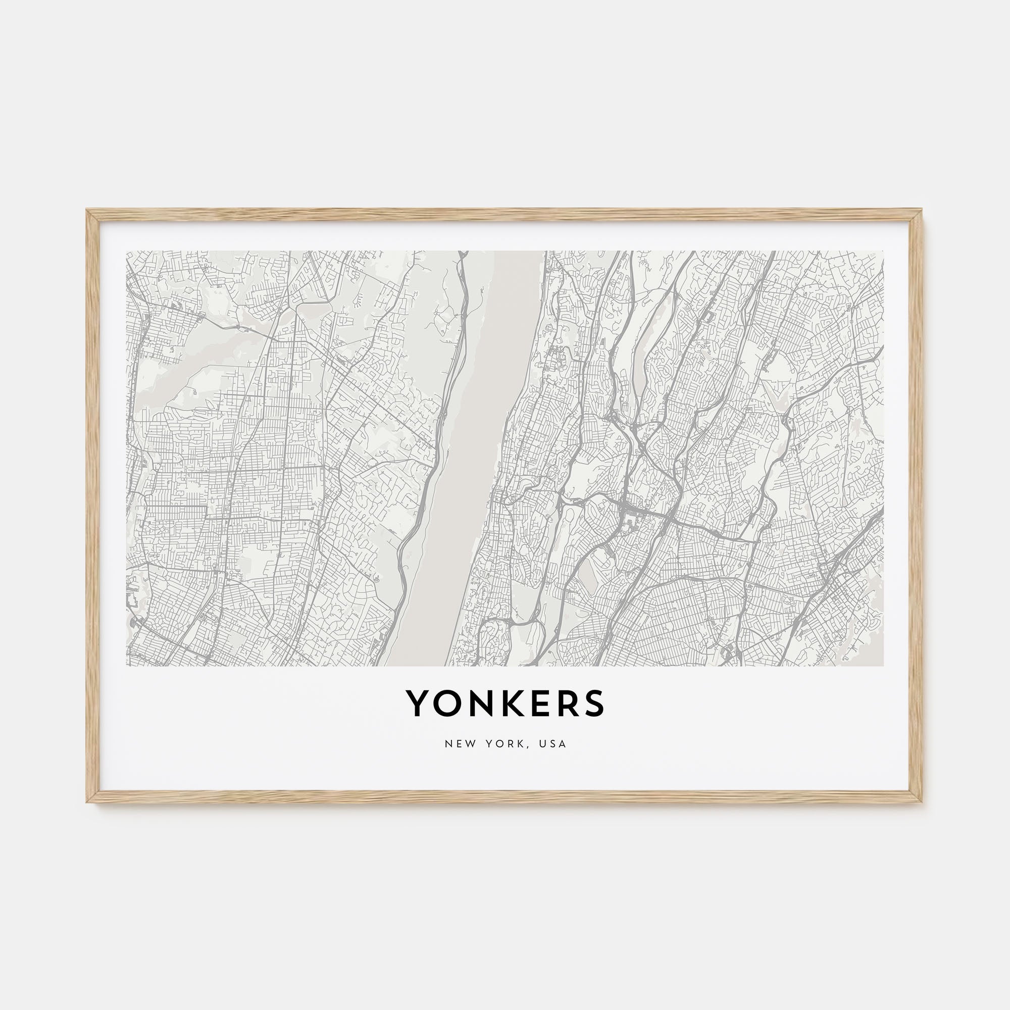 Yonkers Map Landscape Poster