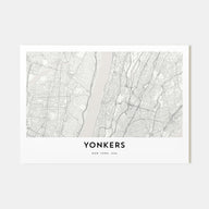 Yonkers Map Landscape Poster