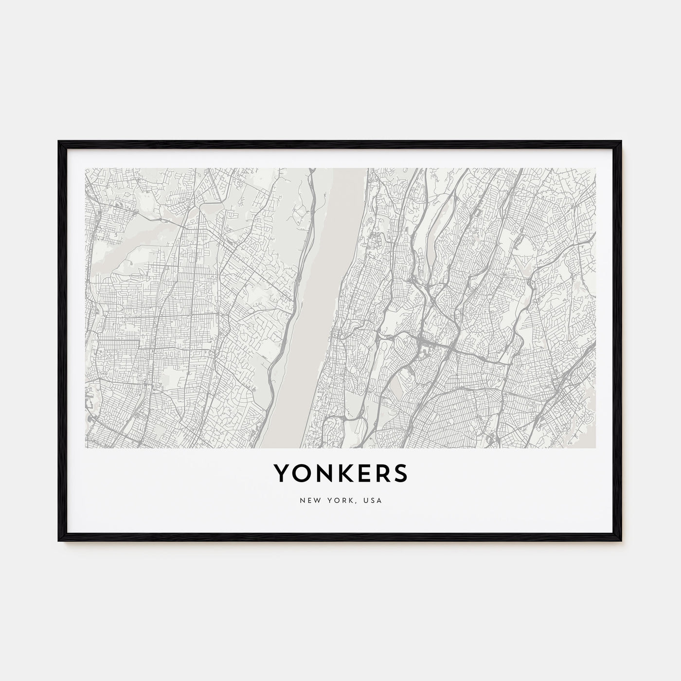 Yonkers Map Landscape Poster