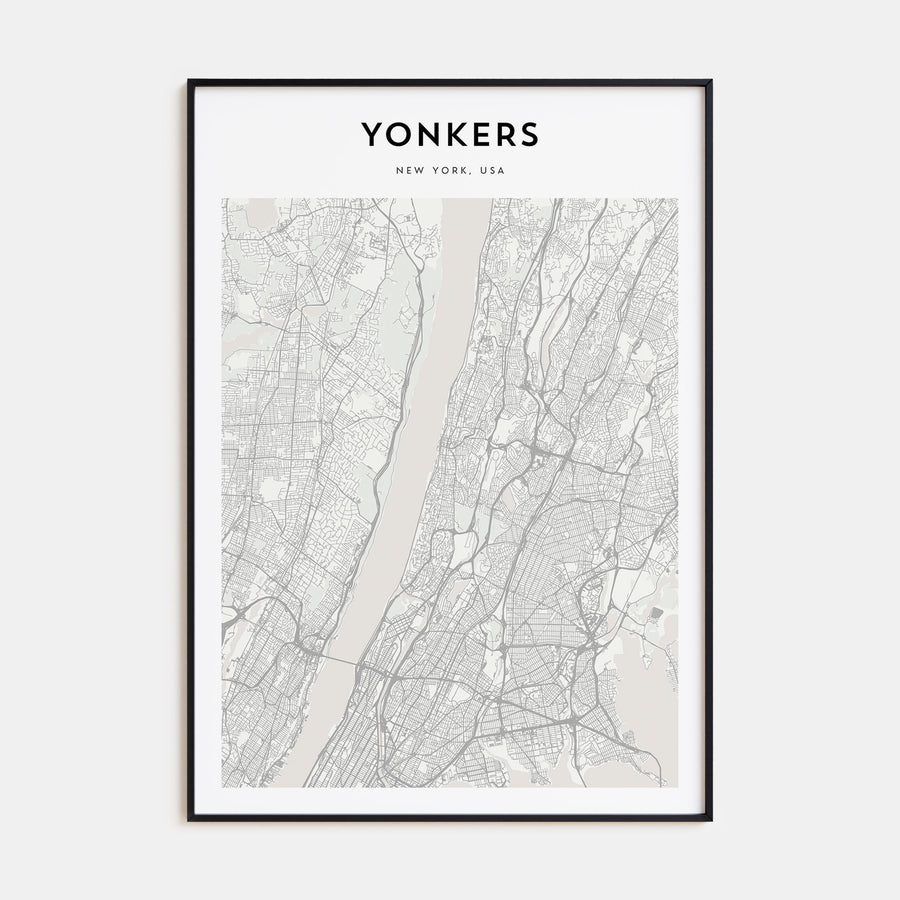 Yonkers Map Portrait Poster